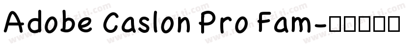 Adobe Caslon Pro Fam字体转换